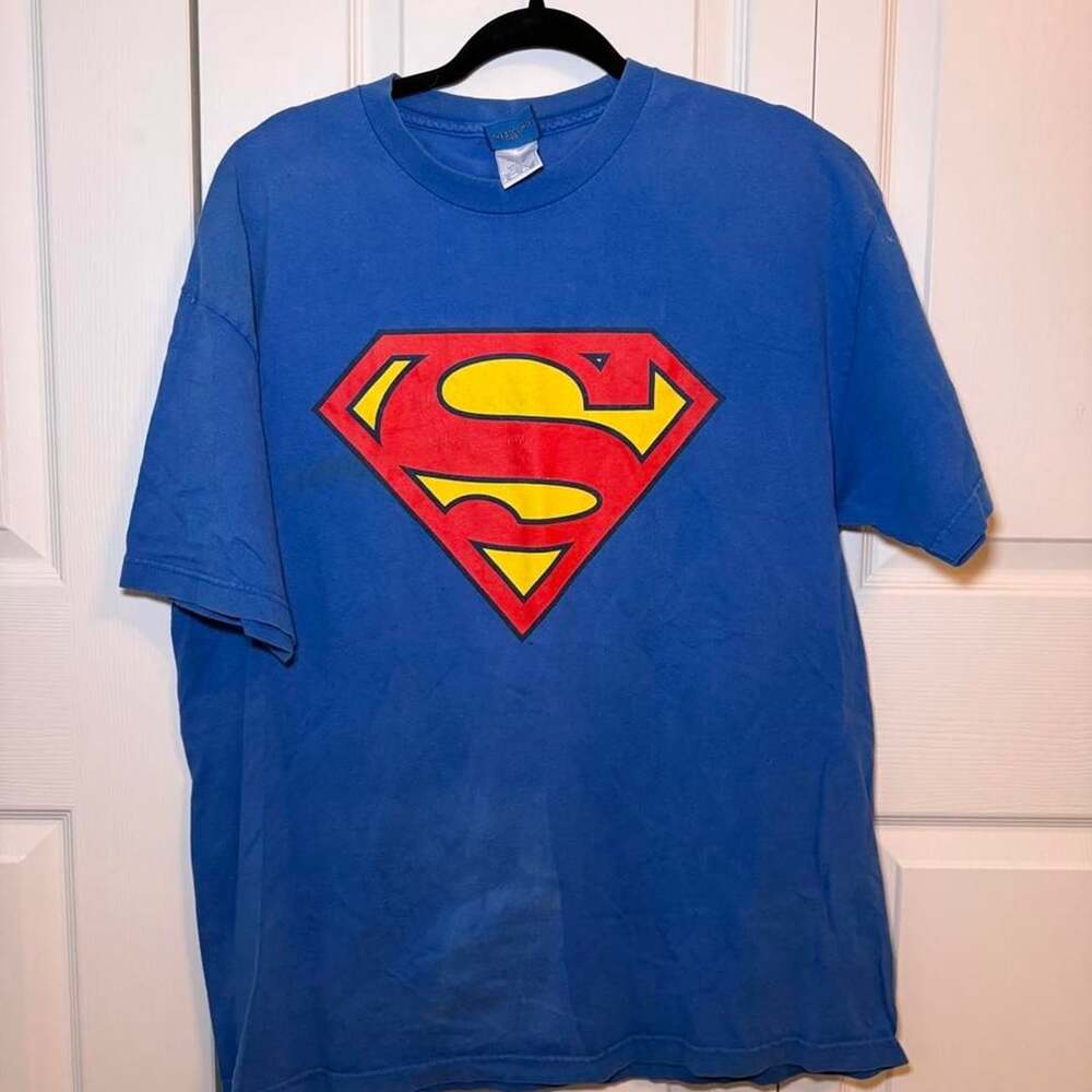 DC Comics Superman Logo Graphic T-Shirt Blue XL